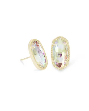 Ellie Gold Stud Earrings in Dichroic Glass | KENDRA SCOTT