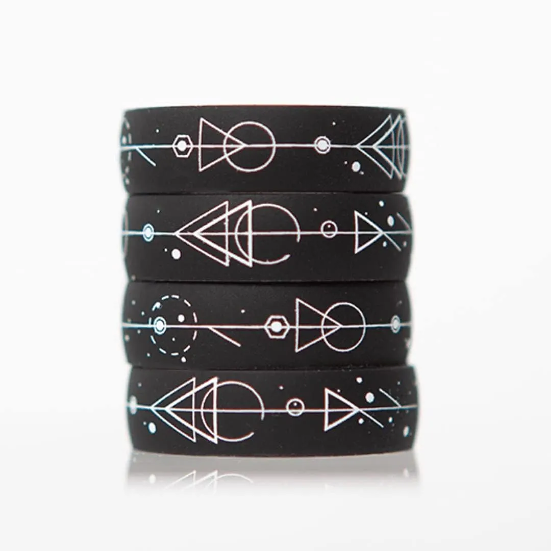 Enso Rings Space Printed Silicone Ring - Comfortable and Flexible Design