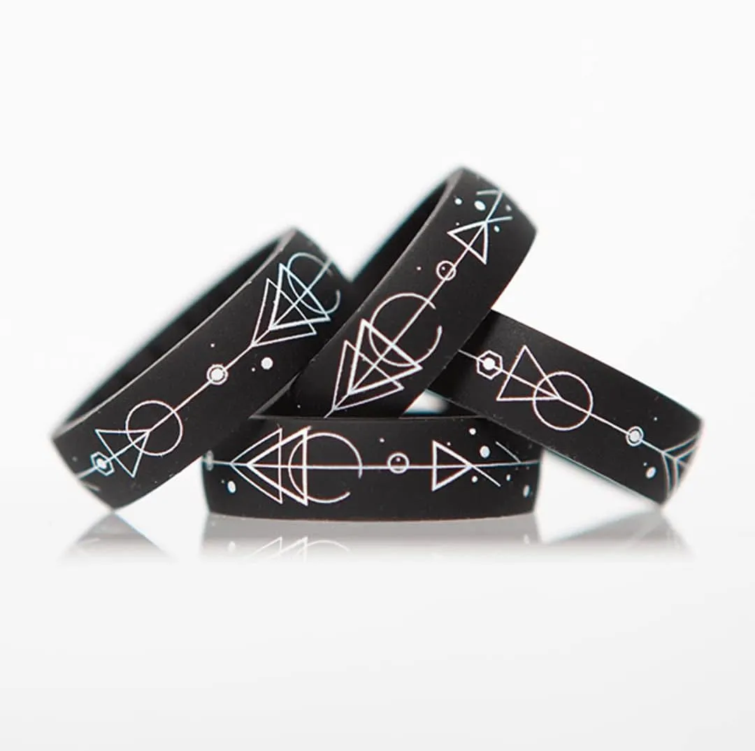 Enso Rings Space Printed Silicone Ring - Comfortable and Flexible Design