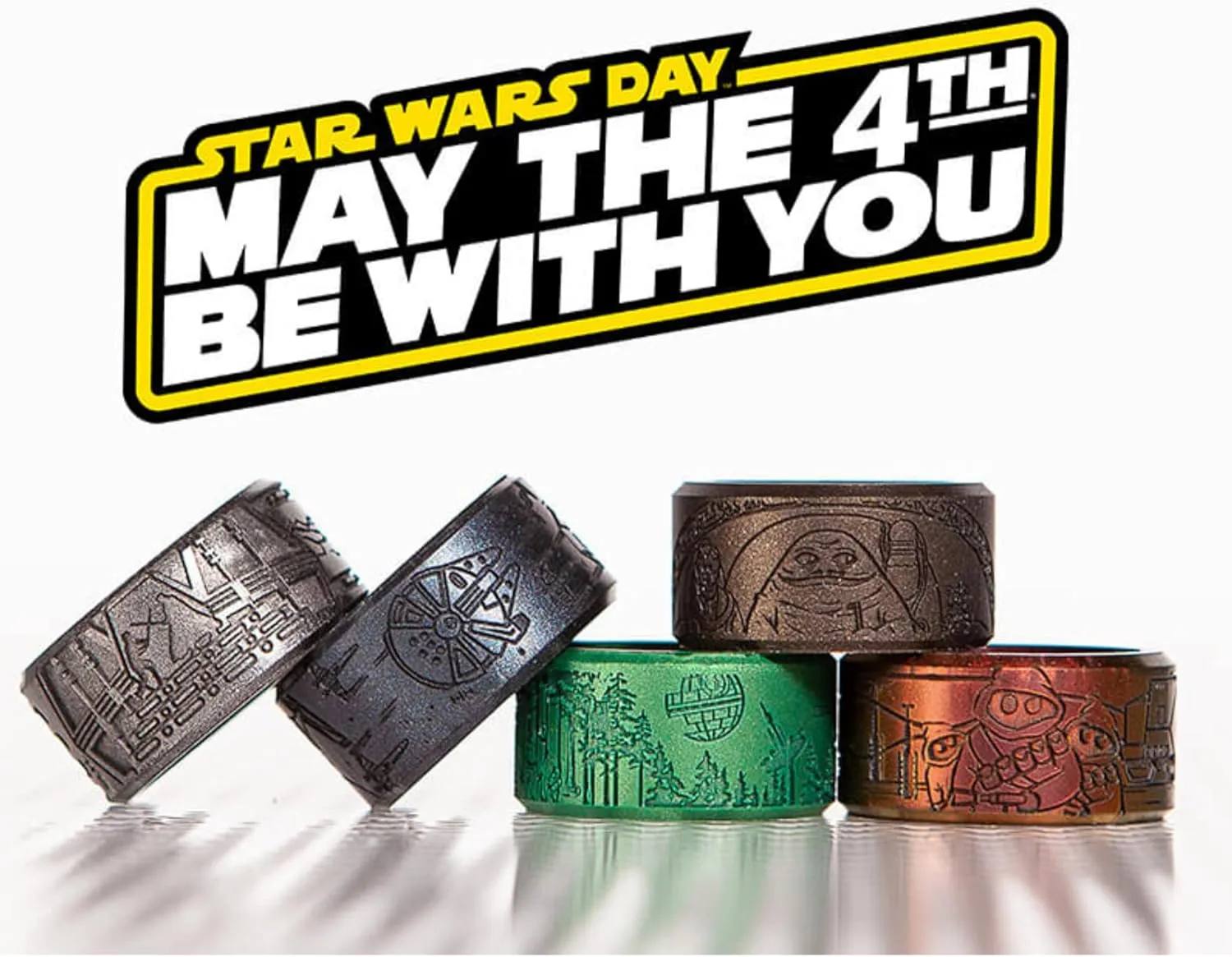 Enso Rings Star Wars Marquee Silicone Rings, Wide Ring Collection, Comfortable and Flexible Design