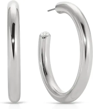 Ettika 18K Gold, Silver, or Rhodium Plated Hoop Earrings - Lightweight Timeless Small to Large Hoops - Trendy Women's Jewelry, Gifts