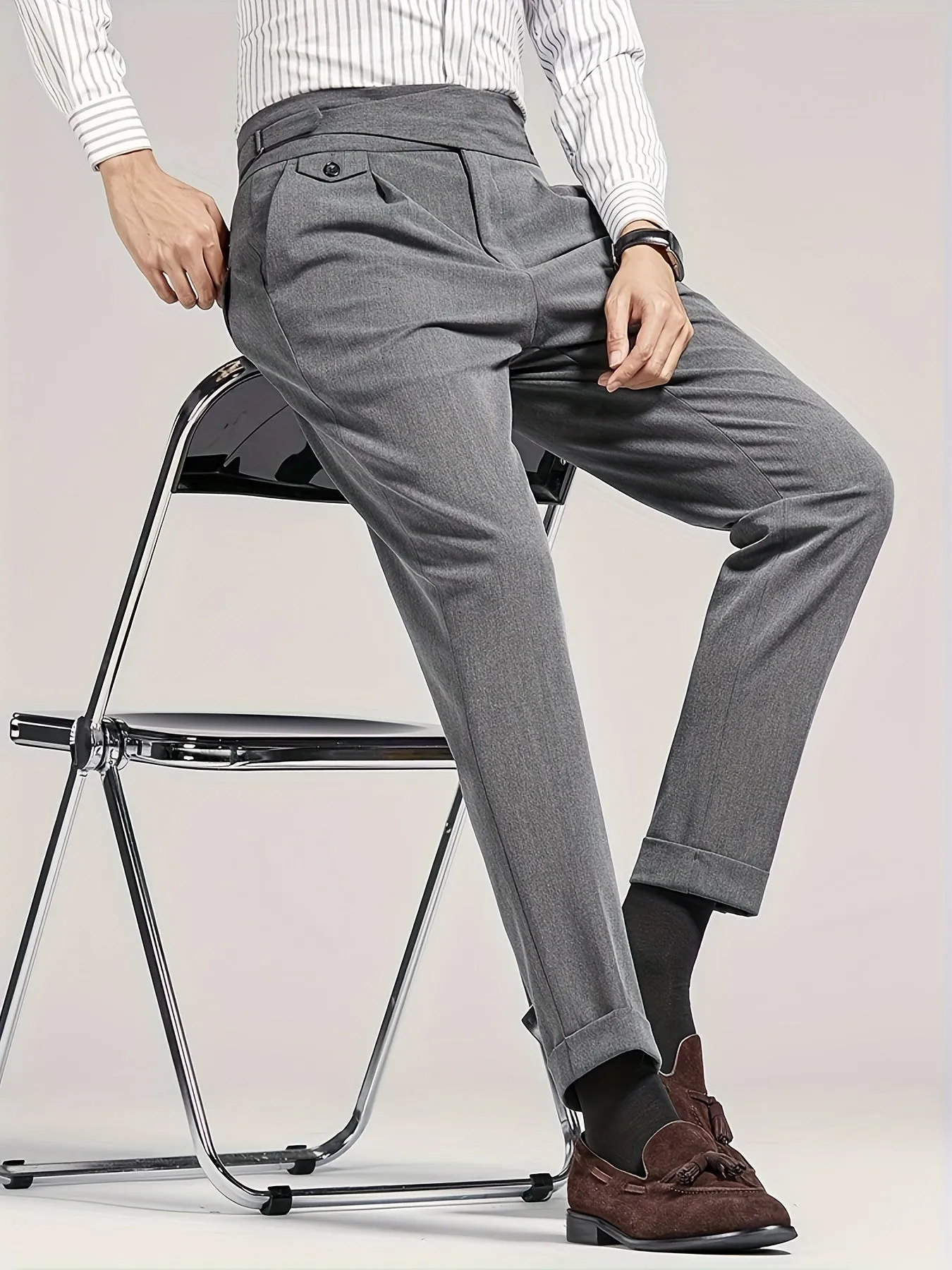 Evan  Sleek Cropped Suit Pants