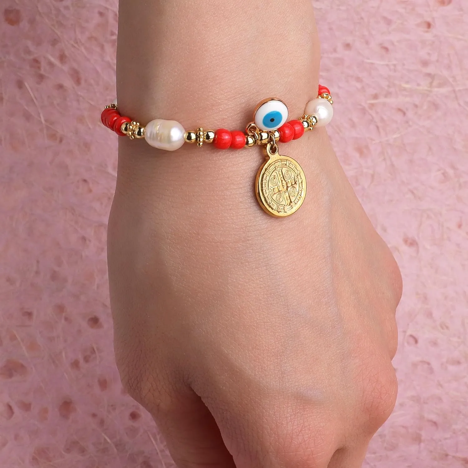 Evil Eye Protection Bead Bracelets for Women Girls, Handmade String Beaded Bracelet Adjustable Jewelry Gifts