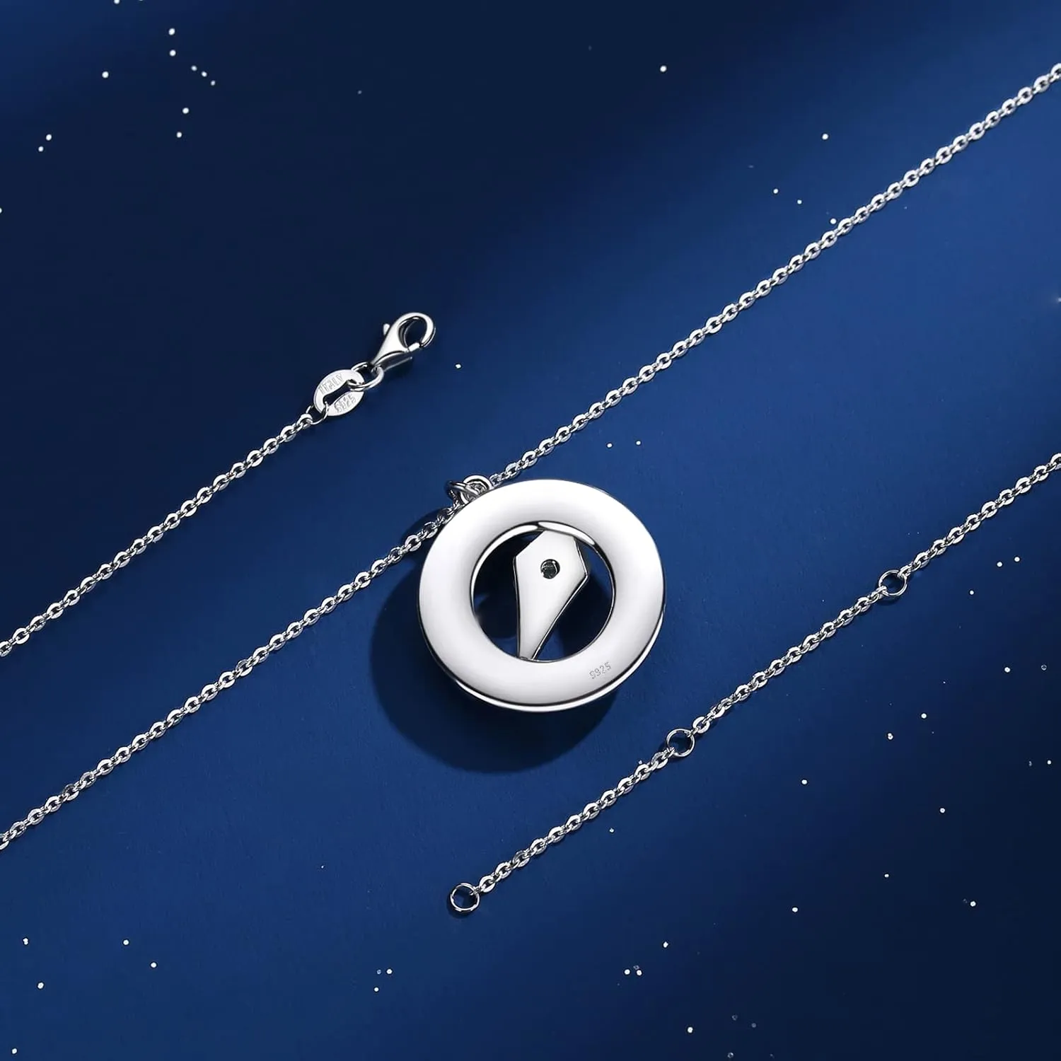 FANCIME Sterling Silver Compass Birthstone Necklaces Fine Jewelry Anniversary Birthday Gifts for Women Her Wife Girlfriend