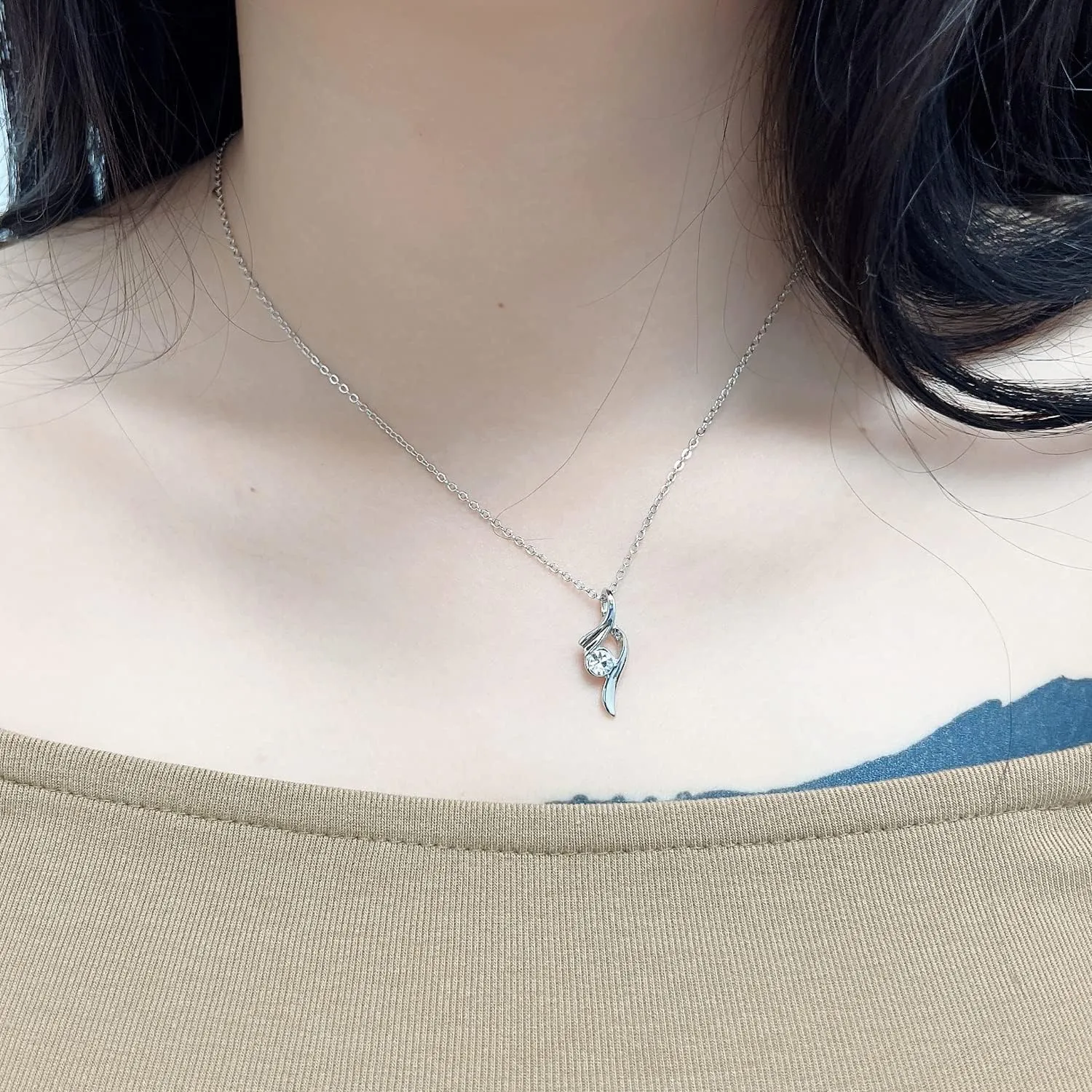 Fashion Simple Necklace Earrings Set Bracelets Jewelry Crystal Pendant for Women Lady Wife Wedding Birthday Party Prom