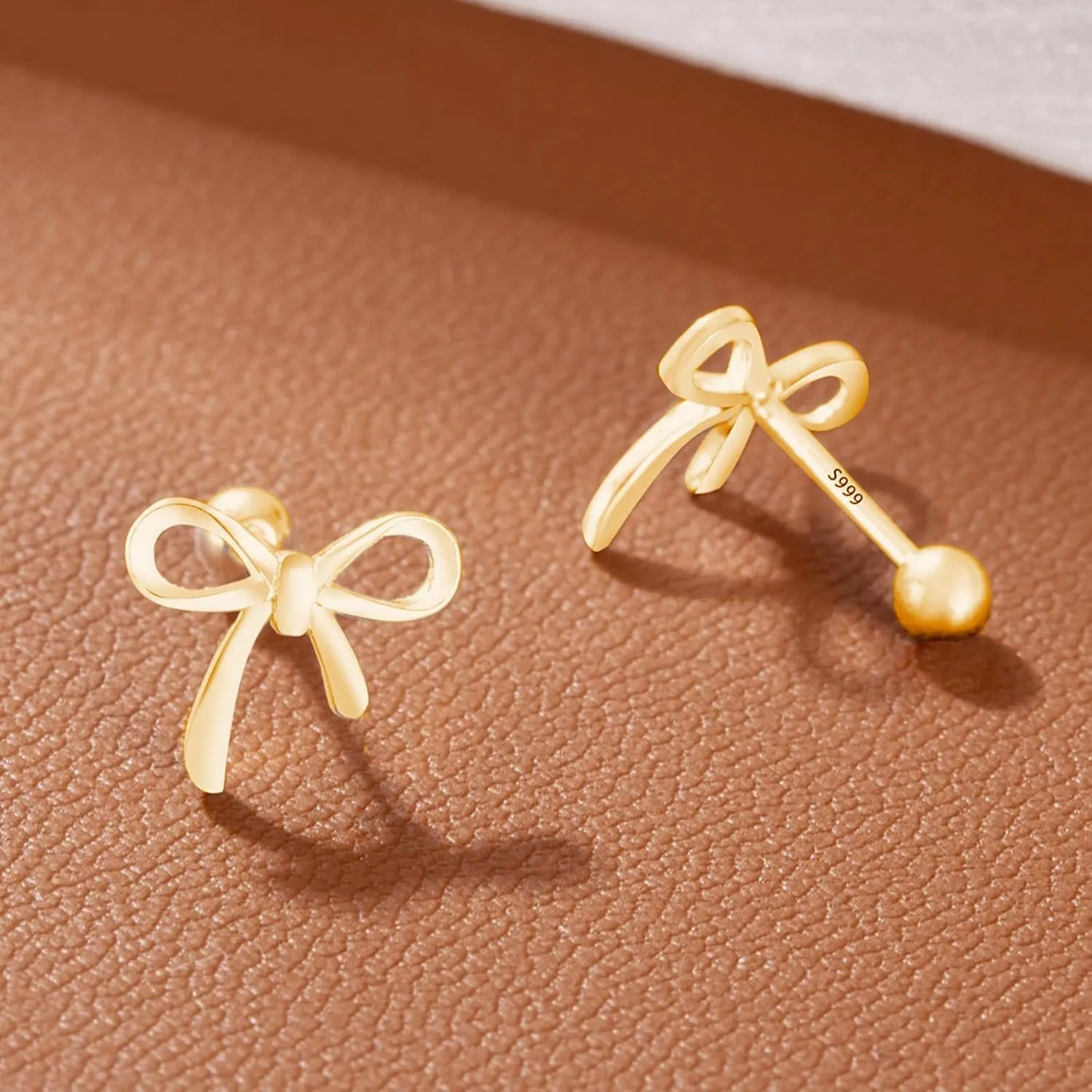 Flat Back Earrings for Women Flatback Bow Star Flower Stud Earrings Hypoallergenic Screw Back Earrings Tiny Small Tragus Cartilage Helix Piercing Jewelry for Sensitive Ears