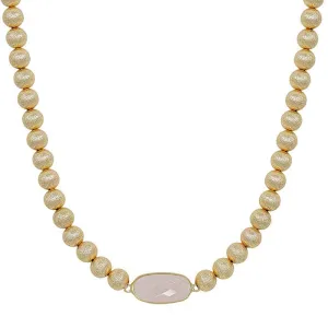 FRILL PINK QUARTZ NECKLACE