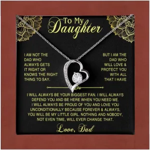 Gifts To My Daughter Necklace For Daughter From Dad Pendant Necklaces Jewelry Gift From Daddy for Birthday, Daughter Necklace from Mom and dad on Christmas
