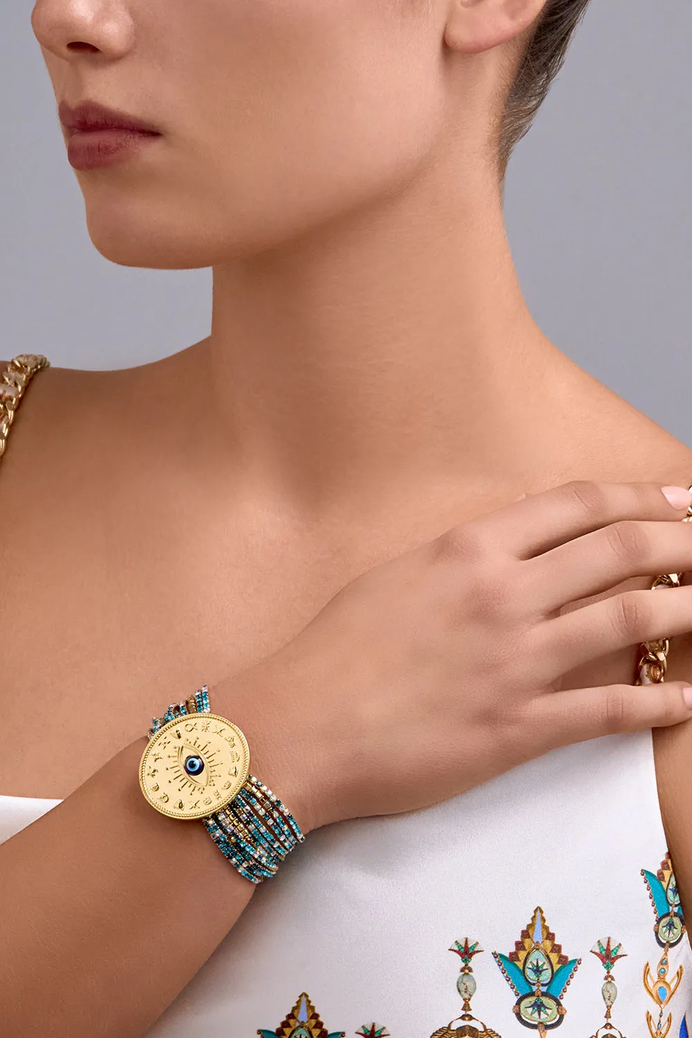 GLOBAL NOMAD STRETCH BRACELET GOLD