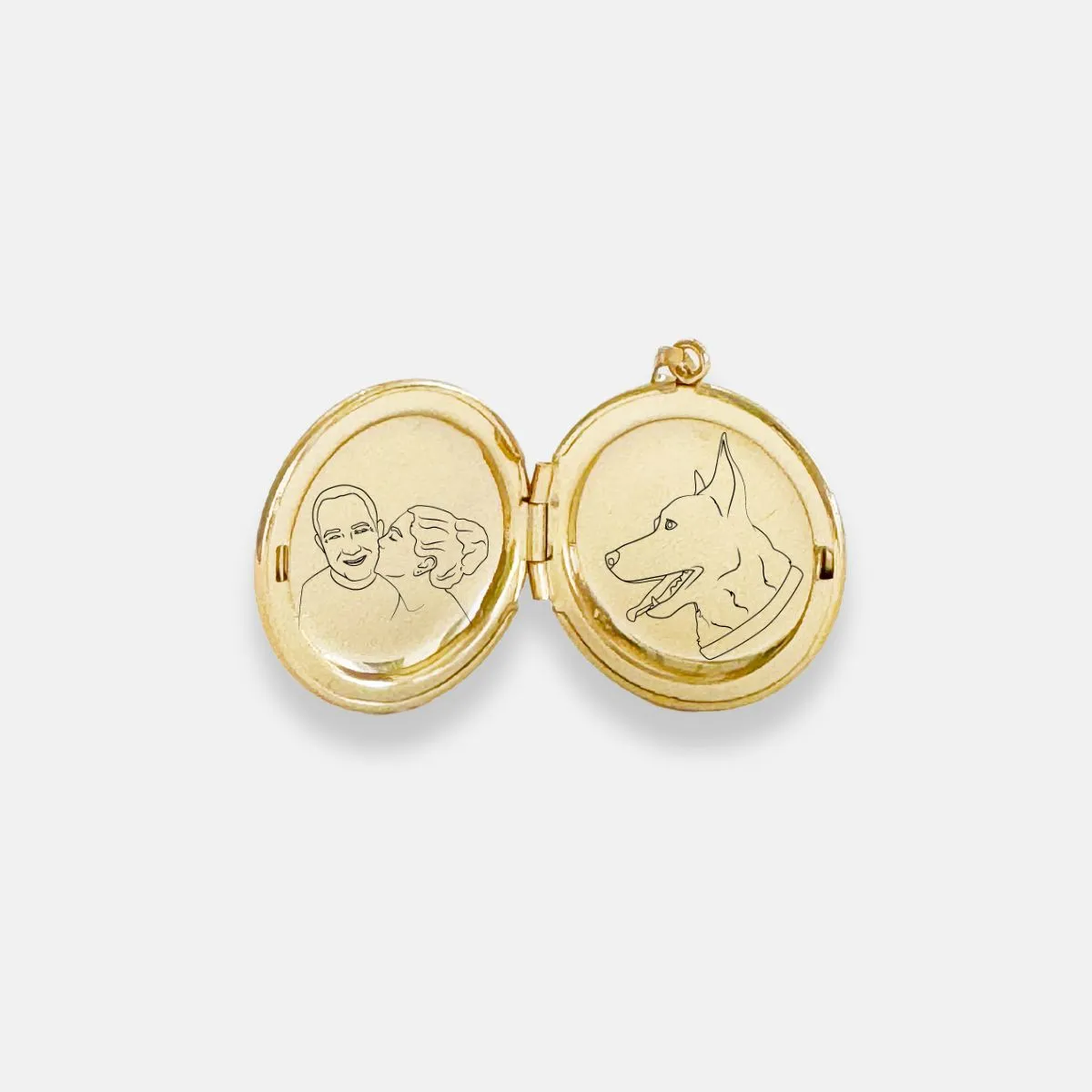 Gold Filled Large Silhouette Locket