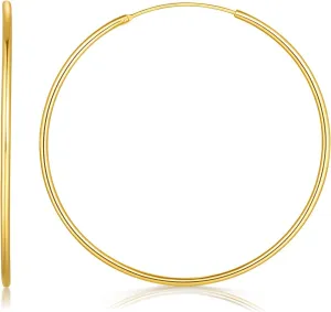 Gold Hoop Earrings 14K Gold Hypoallergenic Earrings for Women Big Huggie Hoop Earring for Womens 50mm