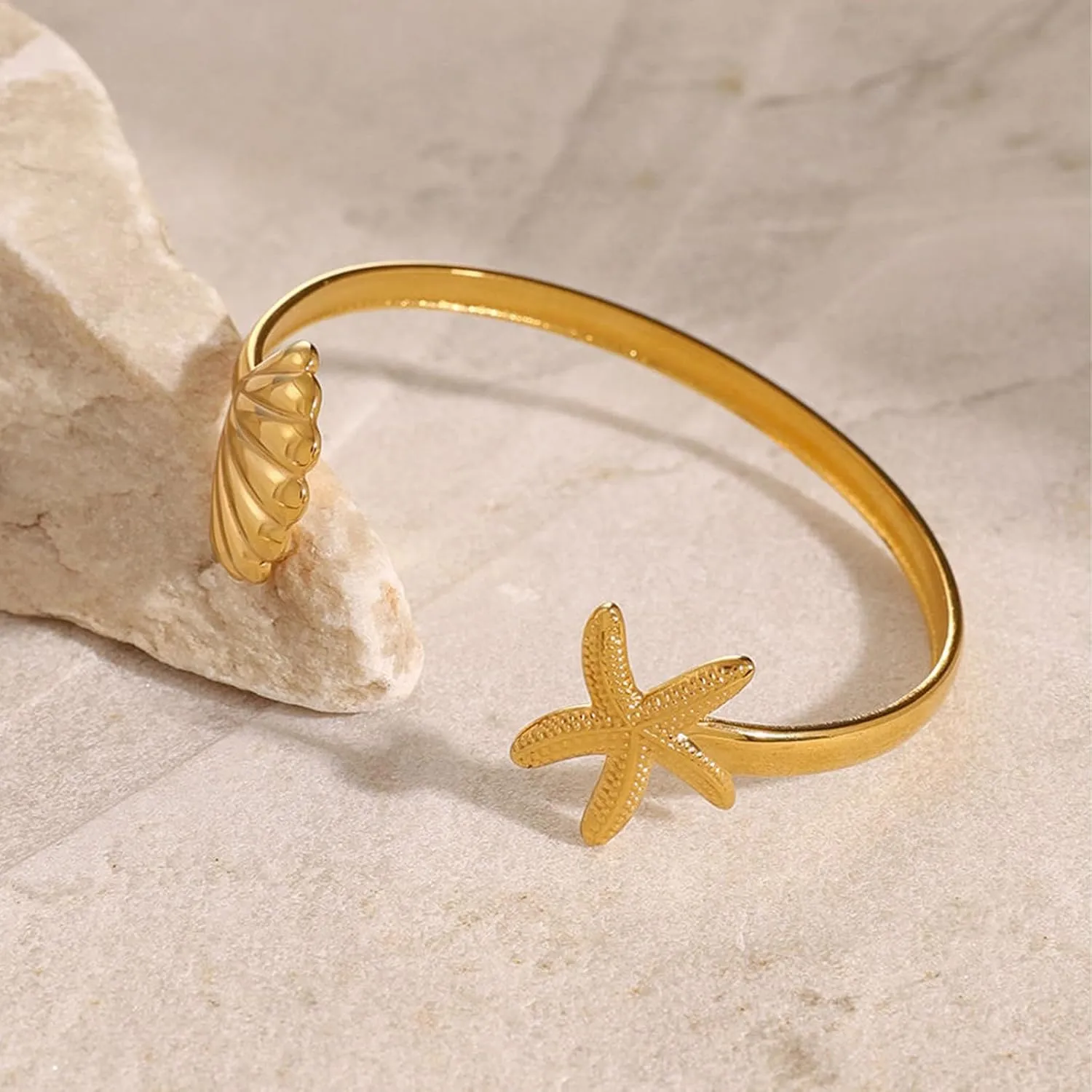 Gold Plated Statement Bangle Bracelets for Women Multiple Options Open Cuff Bracelet Trendy Jewelry