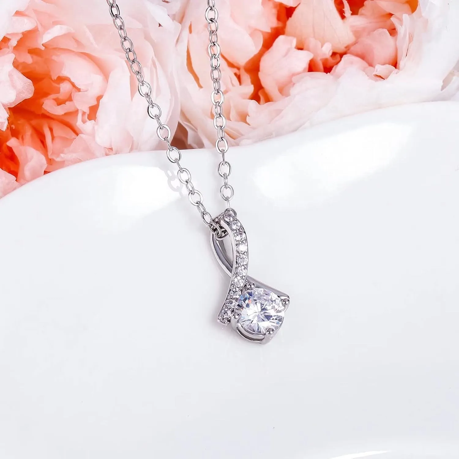 Graduation Gifts for Her - 14K White Gold Plated Graduation Necklaces for Women 2025 Graduation Gifts College Graduation Gifts for Her Women Daughter Granddaughter Niece Gifts