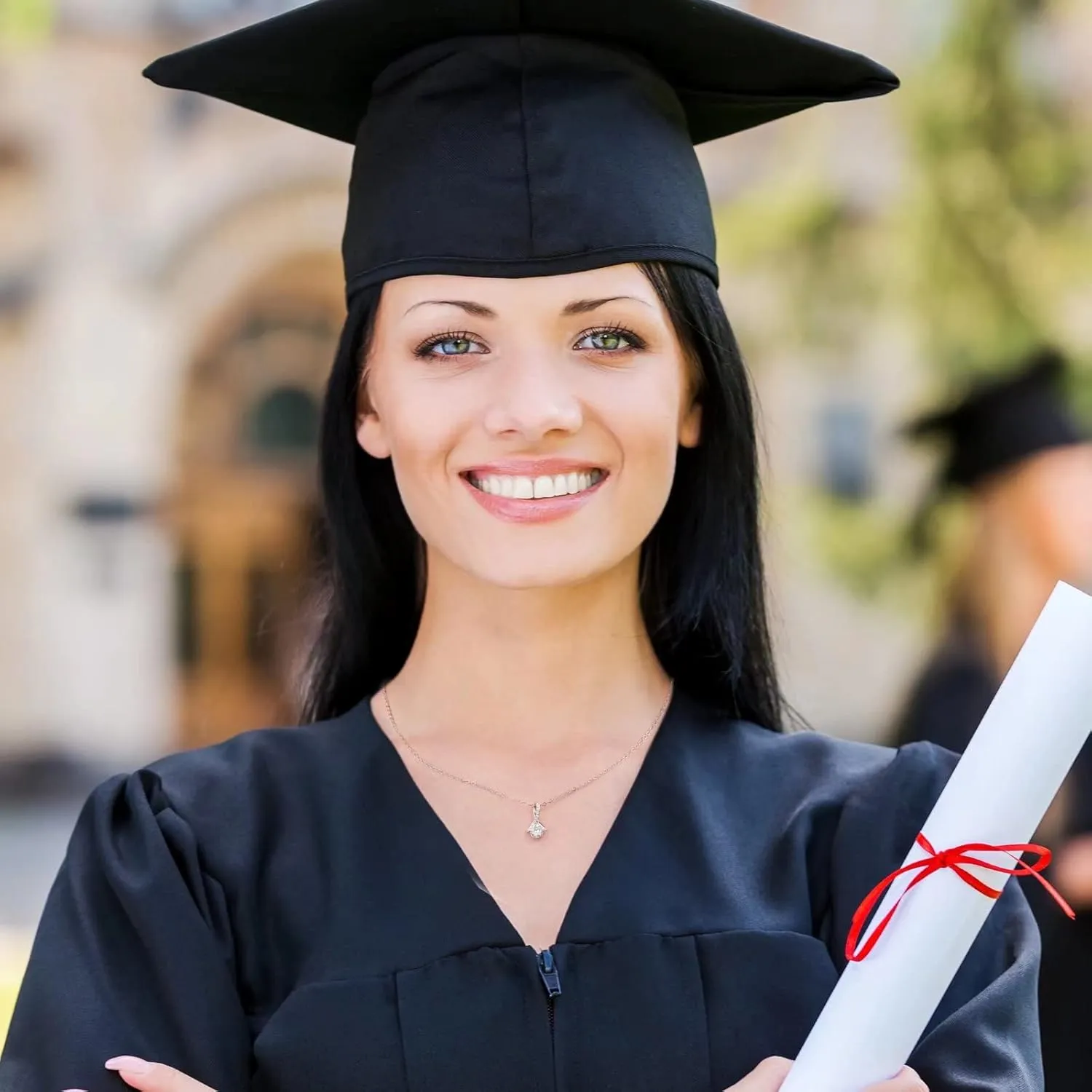 Graduation Gifts for Her - 14K White Gold Plated Graduation Necklaces for Women 2025 Graduation Gifts College Graduation Gifts for Her Women Daughter Granddaughter Niece Gifts