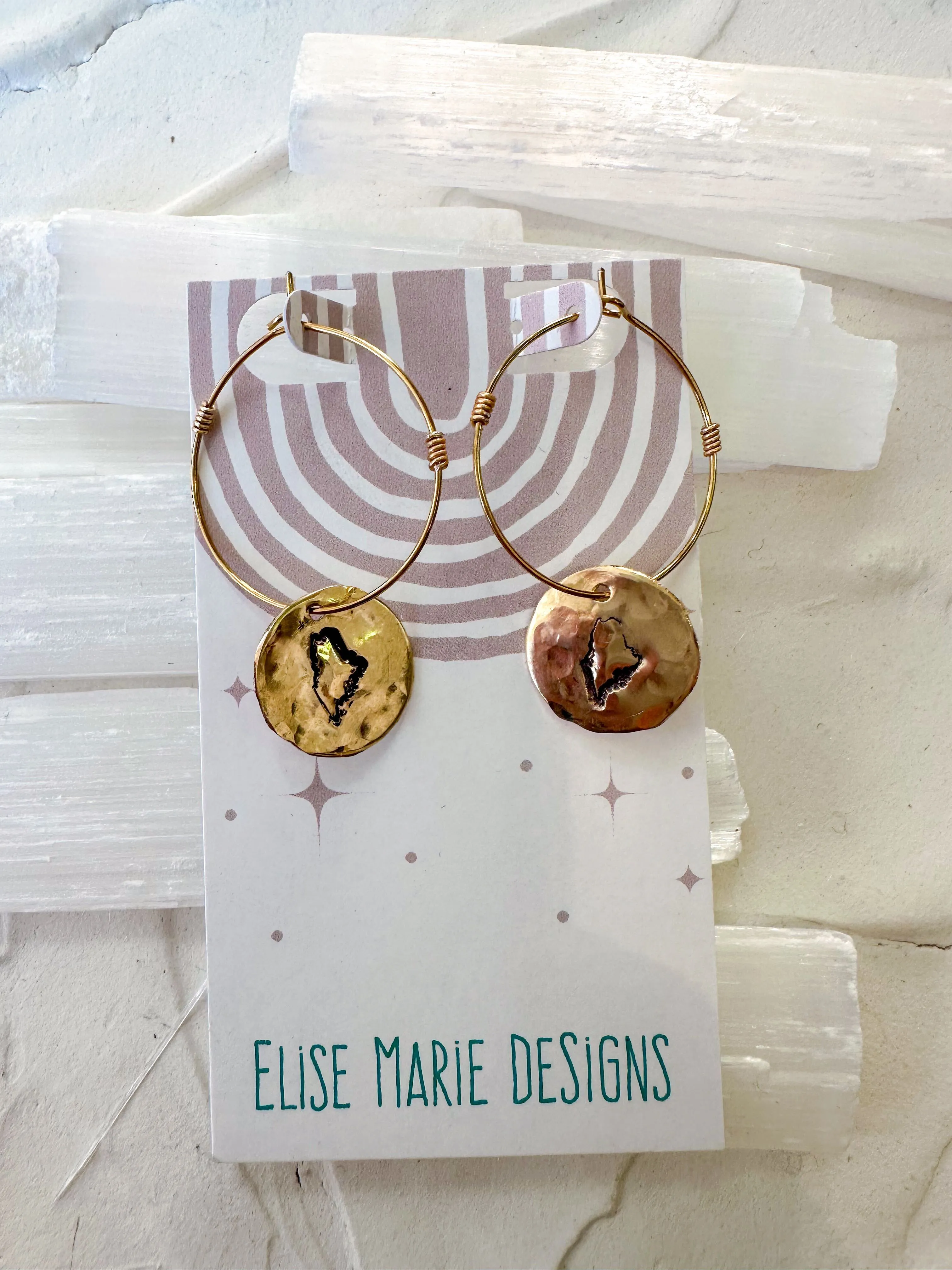 Hammered State Earring