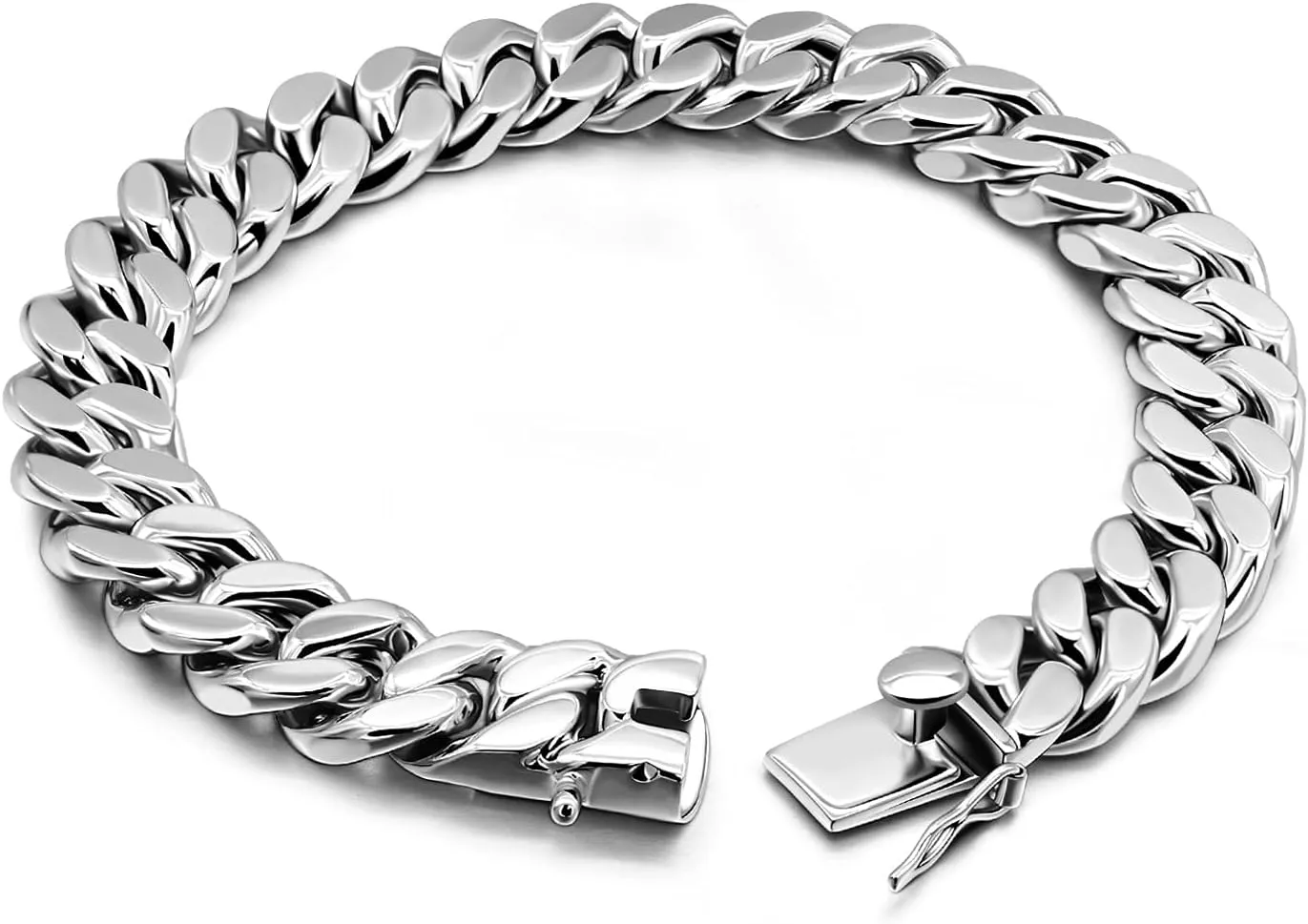 H&Beautimer 925 Sterling Silver Italian Handmade - 0.25-0.5'' Classic Miami Cuban Chain Bracelet For Men - Party Fine Jewelry Original Silver Bracelet 7-10'' Length