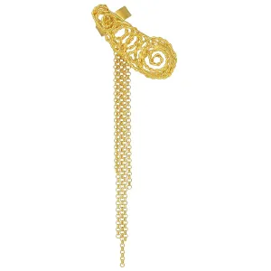 Handmade Ear Cuff Statement earring chain ear cuff no piercing earring no piercing earcuff earring non pierced ear climber cuff chain earring