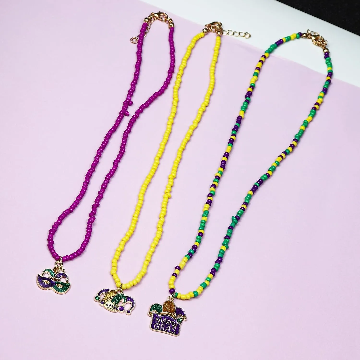 Handmade Multilayered Rainbow Colorful Beads Link Chain Moon Star Butterfly Pendant Choker Necklace Friendship Creative Beach Costume Jewelry for Women