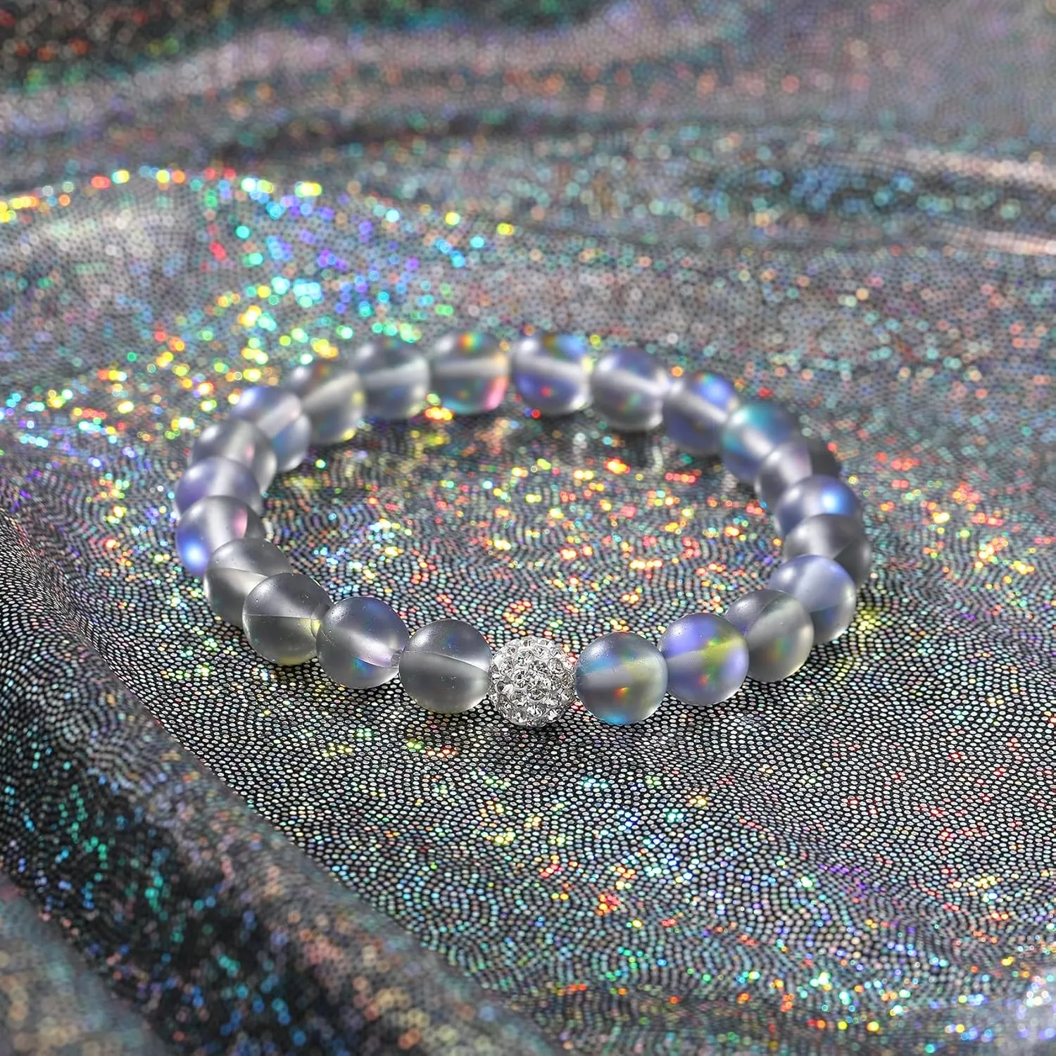 Healing Bracelet for Women Anxiety Crystal Bracelet Chakra Beaded Bracelets Calming Stretch Bracelet Rose Quartz Crystals Healing Stones Bracelet Stress Relief Gifts for Women