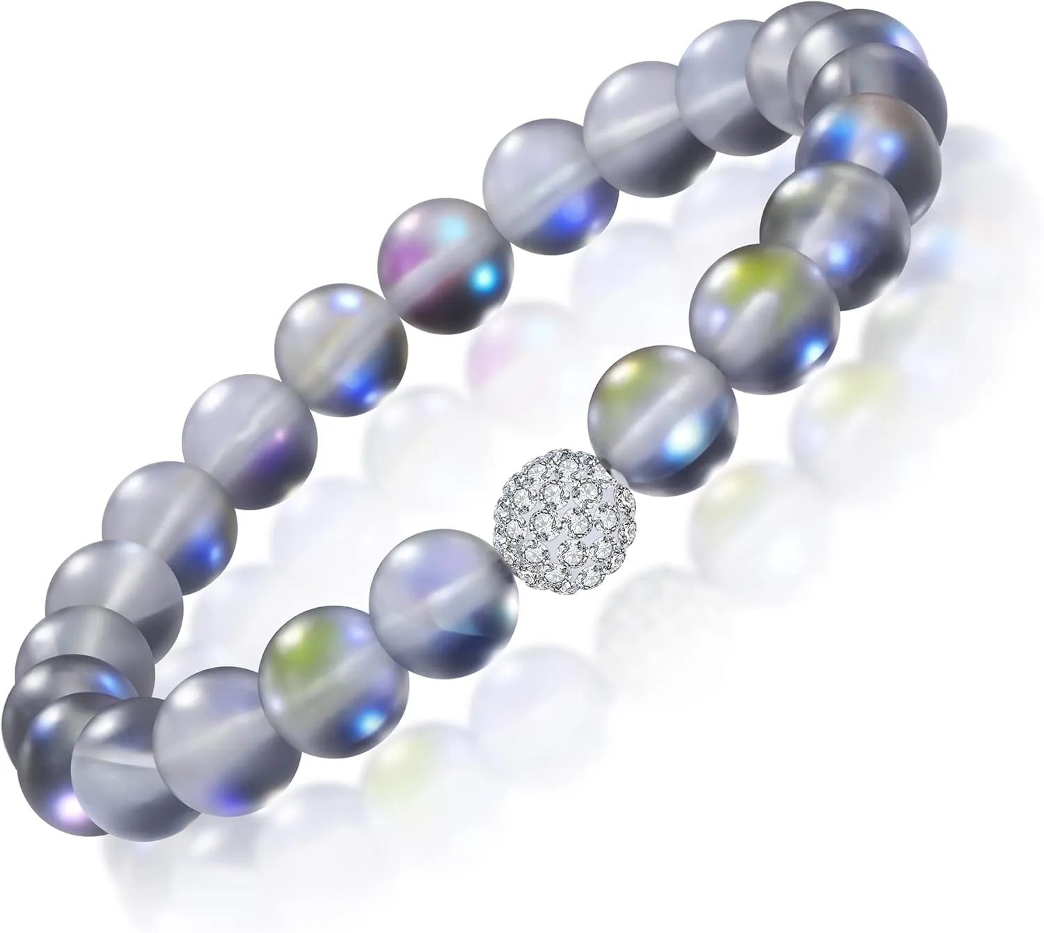 Healing Bracelet for Women Anxiety Crystal Bracelet Chakra Beaded Bracelets Calming Stretch Bracelet Rose Quartz Crystals Healing Stones Bracelet Stress Relief Gifts for Women