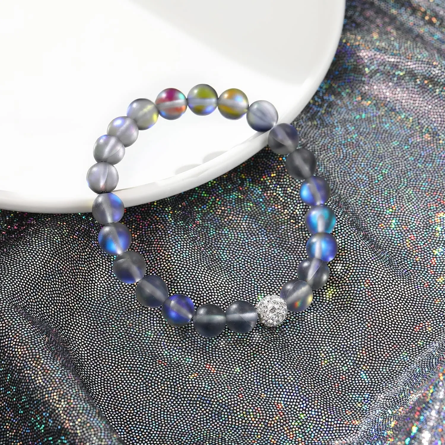 Healing Bracelet for Women Anxiety Crystal Bracelet Chakra Beaded Bracelets Calming Stretch Bracelet Rose Quartz Crystals Healing Stones Bracelet Stress Relief Gifts for Women