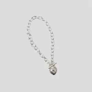 Heart Lock Bracelet (Silver)
