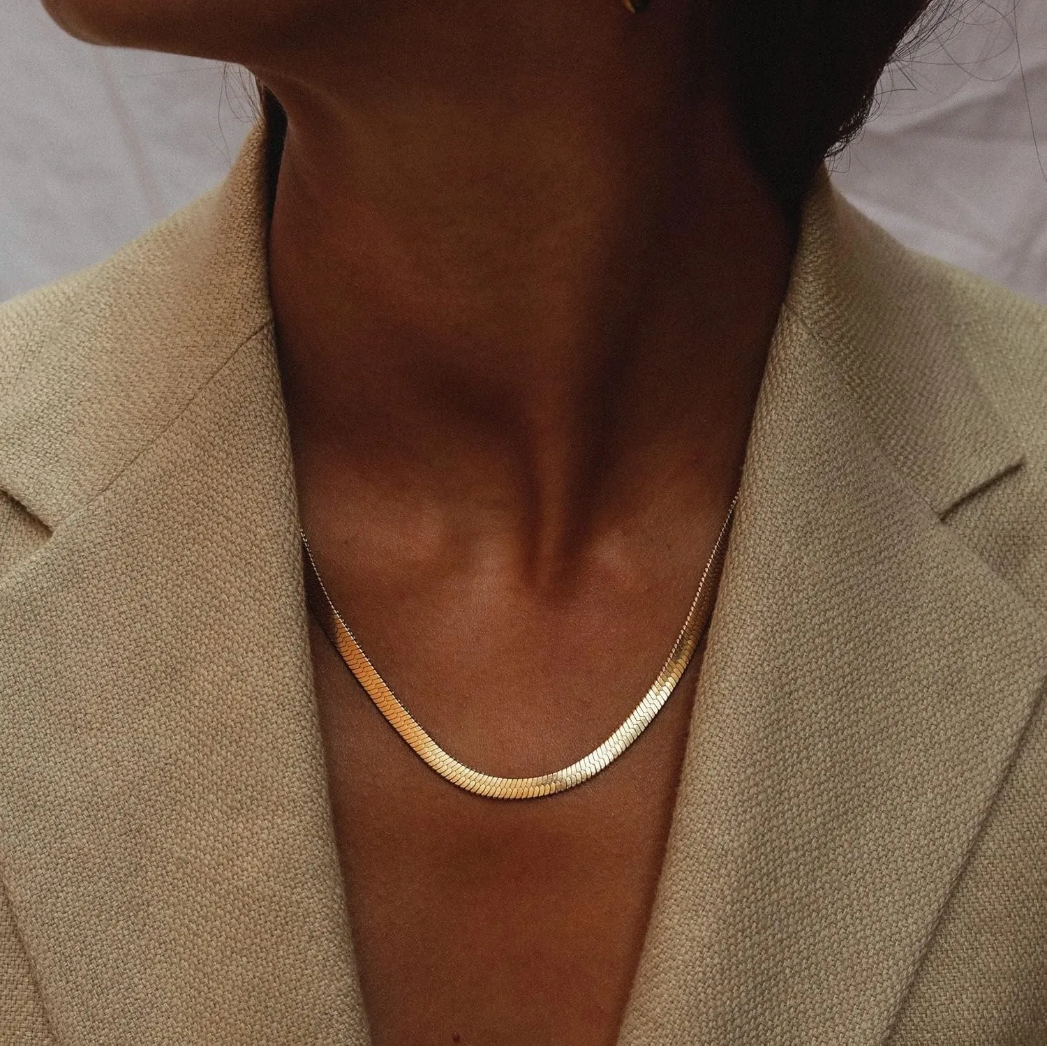 Hey Harper Gold Necklace For Women Trendy Necklace - 14K Golden PVD Coating Waterproof & Sweatproof Non Tarnish Jewelry Chain Necklaces