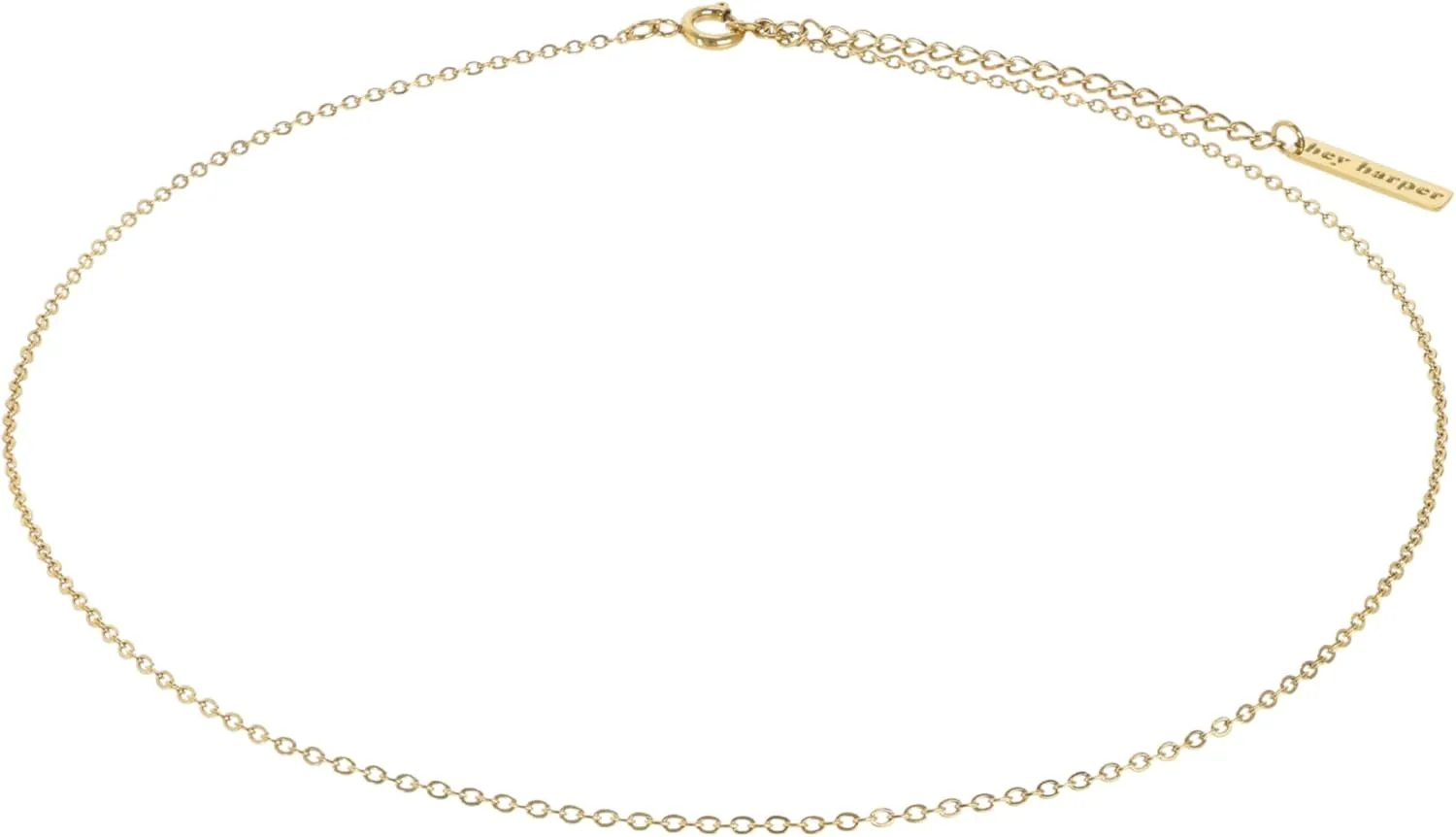 Hey Harper Gold Necklace For Women Trendy Necklace - 14K Golden PVD Coating Waterproof & Sweatproof Non Tarnish Jewelry Chain Necklaces