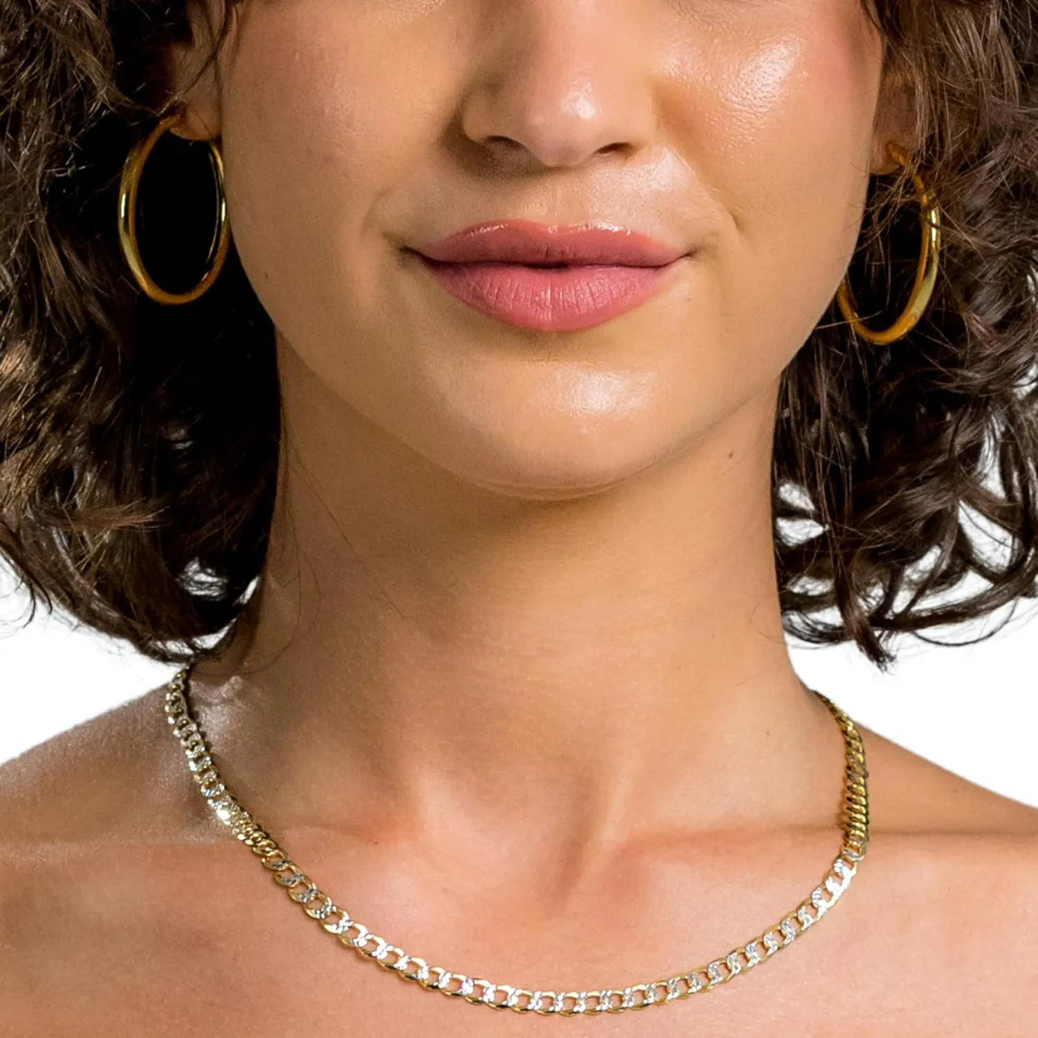 Hoop Earrings for Women 14K Gold Plated Sterling Silver | Hypoallergenic 40mm Yellow Gold, Rose Gold, or Silver Round Hoop Earrings