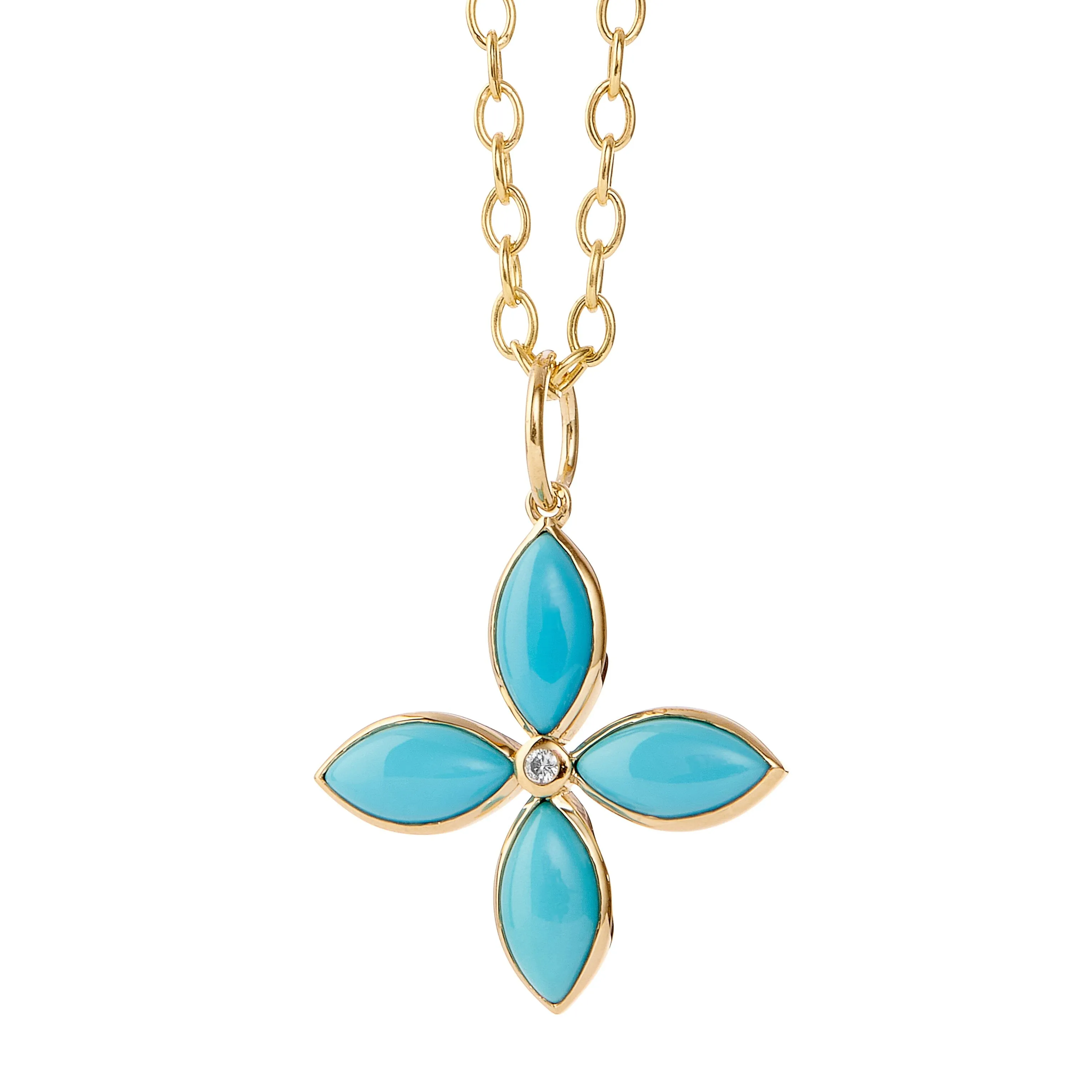 Jardin Sleeping Beauty Turquoise Marquise Pendant