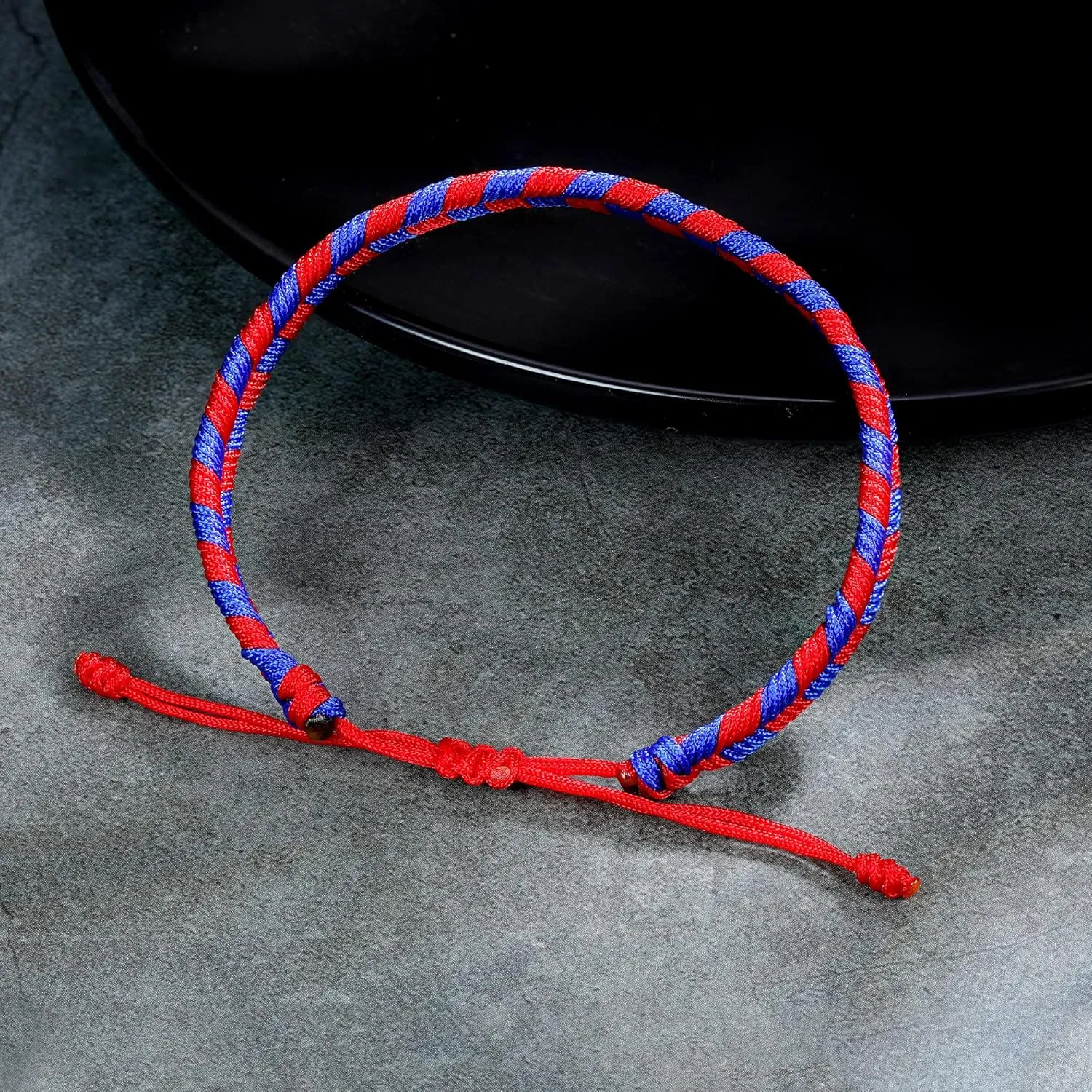JENDEAR SHINE Braided Rope Bracelet for Men, Plaid Pattern Hand Braided Adjustable Nylon Bracelet, Birthday Friendship Gift for Men.