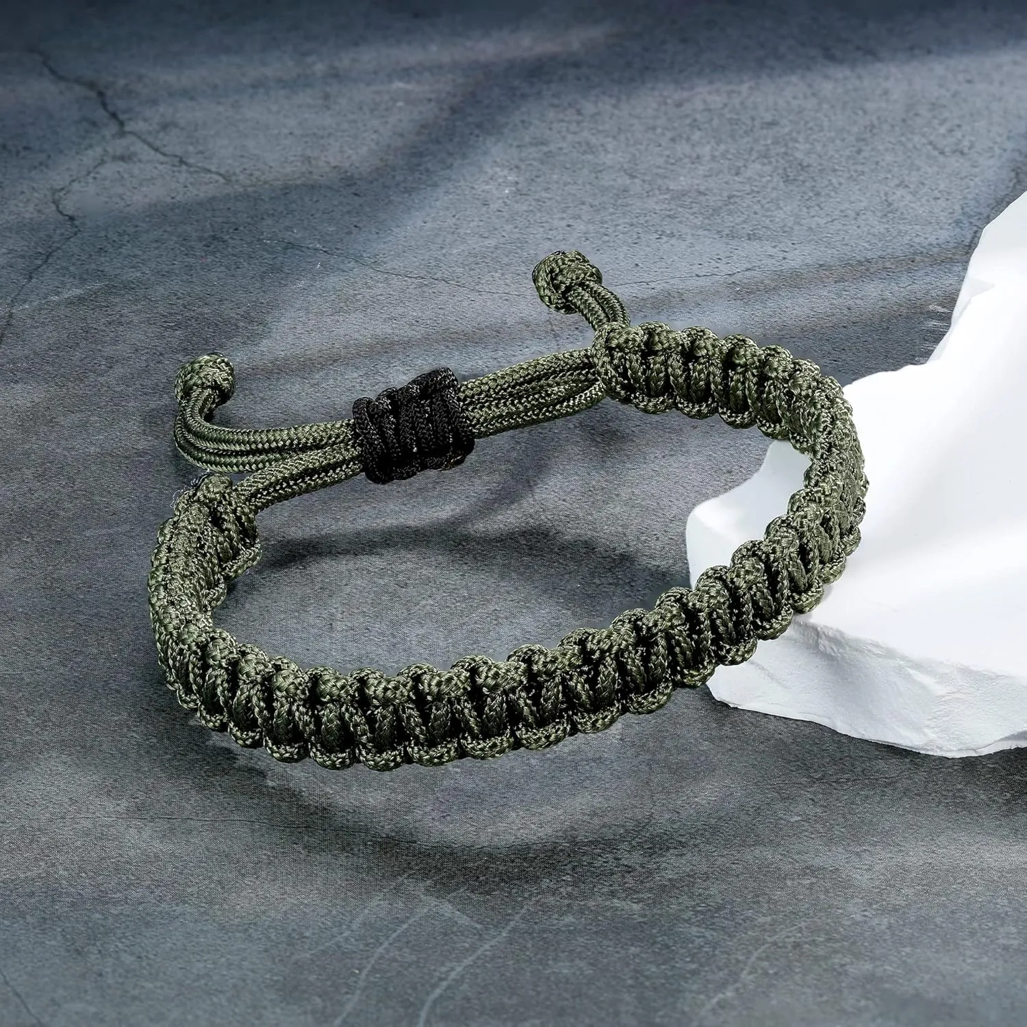 JENDEAR SHINE Men's Nautical Rope Bracelet, Hand Braided Paracord Thread Bracelet, Waterproof Adjustable Outdoor Surf Bracelet