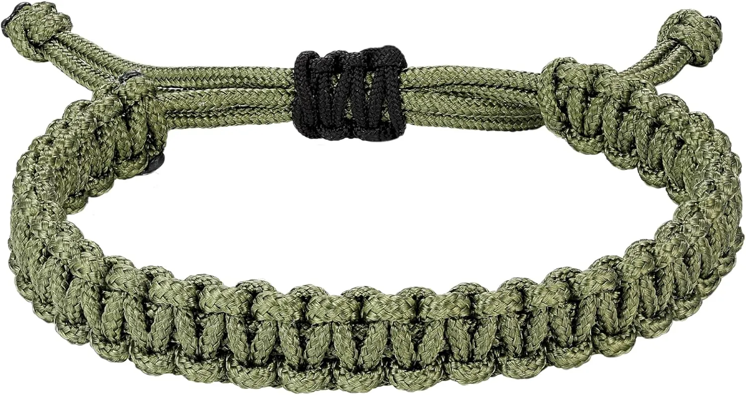 JENDEAR SHINE Men's Nautical Rope Bracelet, Hand Braided Paracord Thread Bracelet, Waterproof Adjustable Outdoor Surf Bracelet