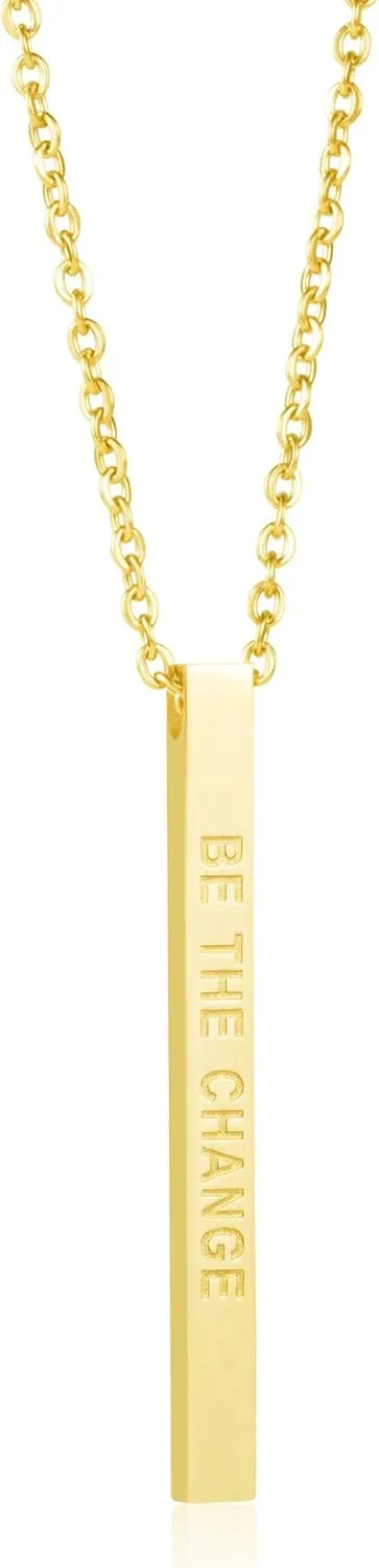 JoycuFF Friendship Necklace Jewelry for Friends Women Inspirational Vertical Bar Pendants Jewellery Gift for Teen Girls
