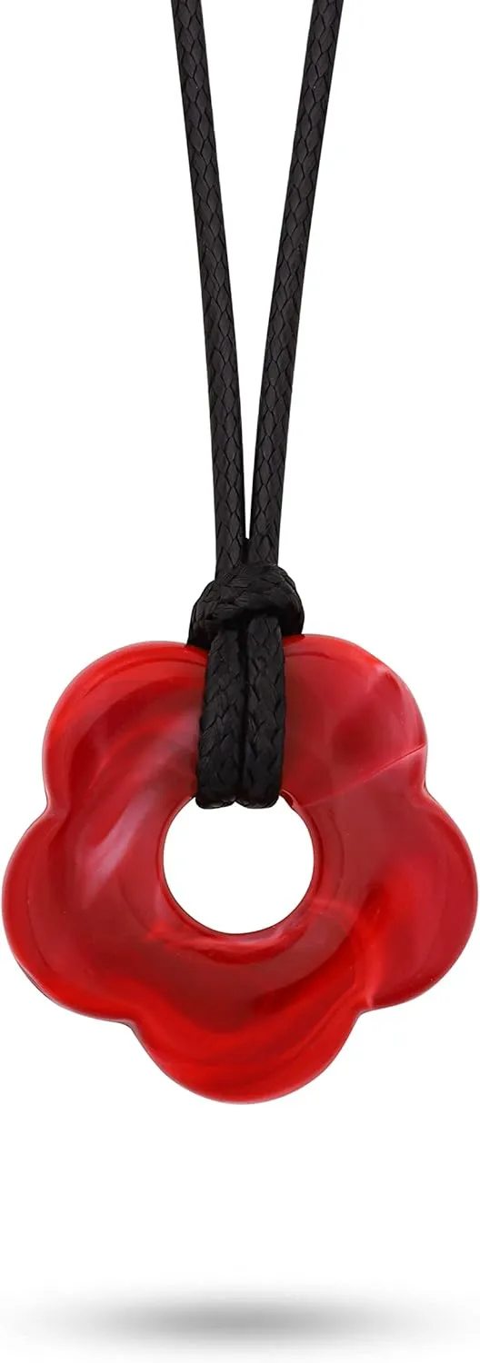 Kawaii Flower Cutecore Necklace Y2K Cord Necklace Jewelry for Teen Girls Women Trendy Stuffs