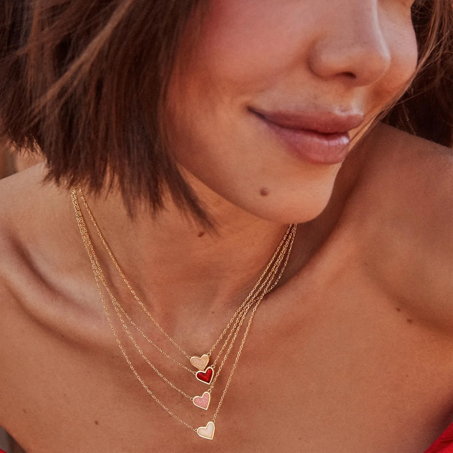 Kendra Scott Framed Ari Heart Pendant Necklace, Fashion Jewelry for Women