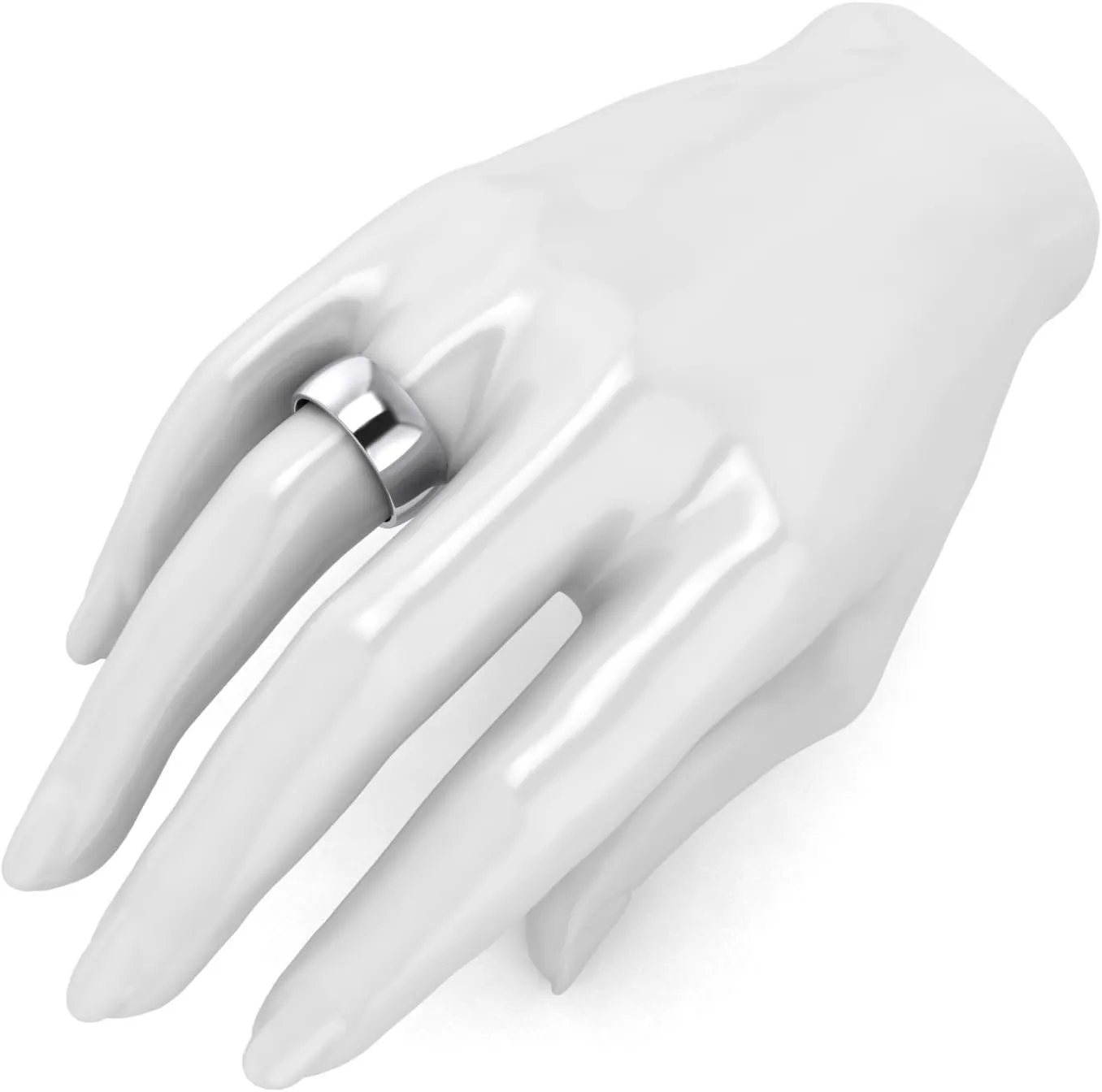 LANDA JEWEL 2/3/4/5/6/8/9mm Heavy Sterling Silver Comfort Fit Polished Womens Wedding Ring Plain Band