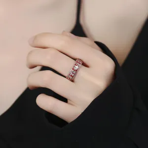 LIOYSIUT Blessing Enamel Rings for Women Red Enamel Blessing Plain Stackable Finger Ring Gold Band Rings Set Couple Wedding Valentine's Day Festival Jewelry for Women Men Largle
