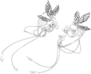 Long Tassel Ear Cuff Earrings Earring Cuffs and Wraps for Fairy Jewelry