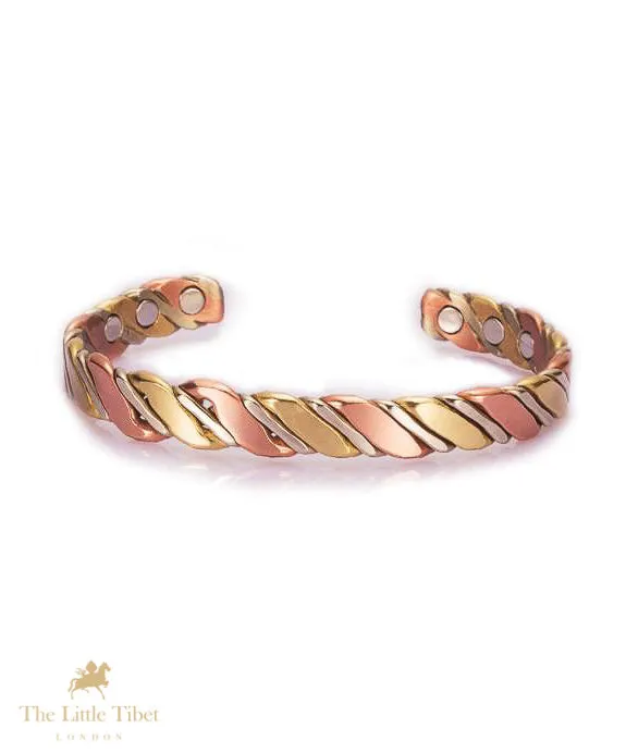 Magnetic Healing Slanted Stripes Bangle