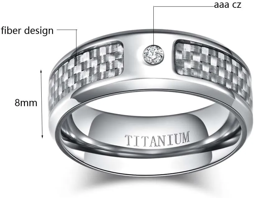 MASHAN Couple Rings Matching Rings 925 Sterling Silver Women's Wedding Ring Titanium Wedding Band