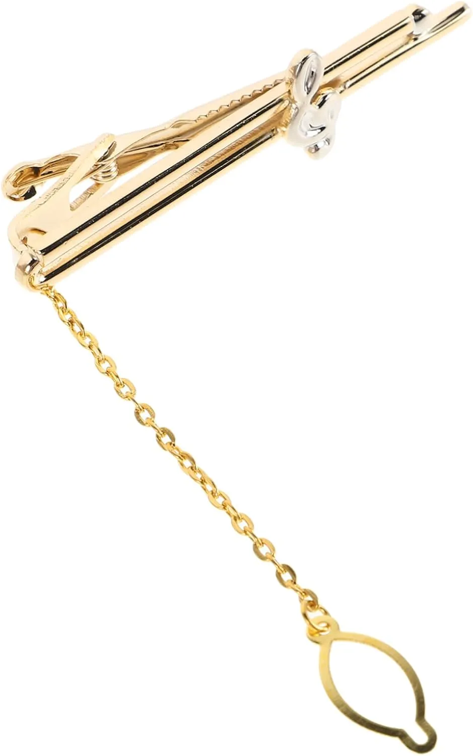 Metal Tie Clip for Men Modern Music Note Tie Clip for Wedding Banquet Formal Party Accessory