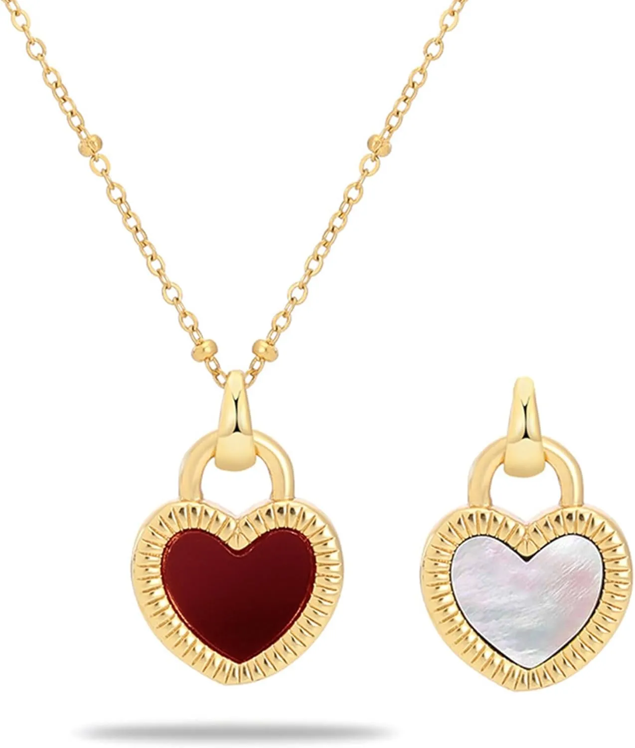 Milan Chiva Gold Pendant Necklace for Women 14K Dainty Charm Statement Chain Jewelry