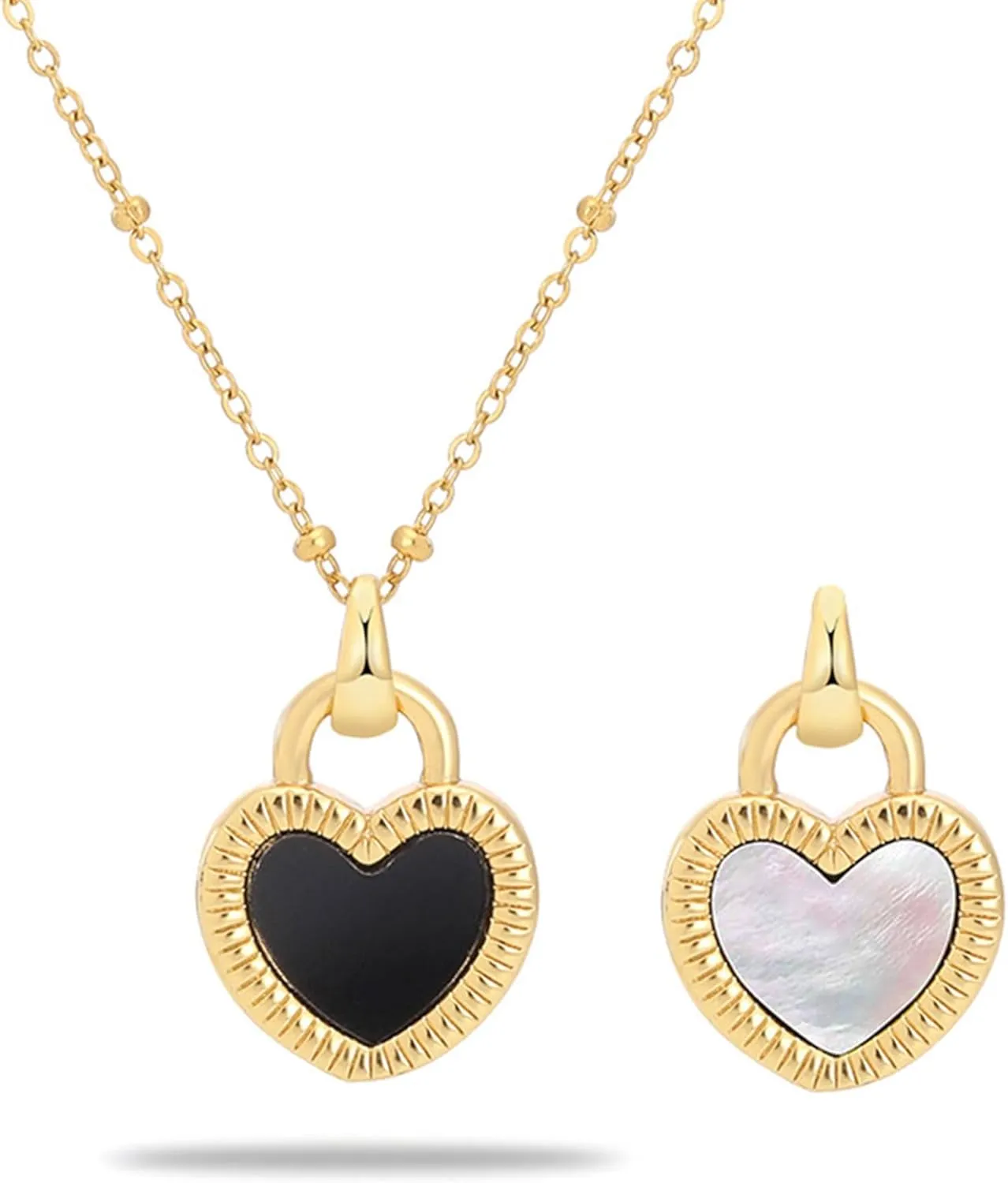 Milan Chiva Gold Pendant Necklace for Women 14K Dainty Charm Statement Chain Jewelry