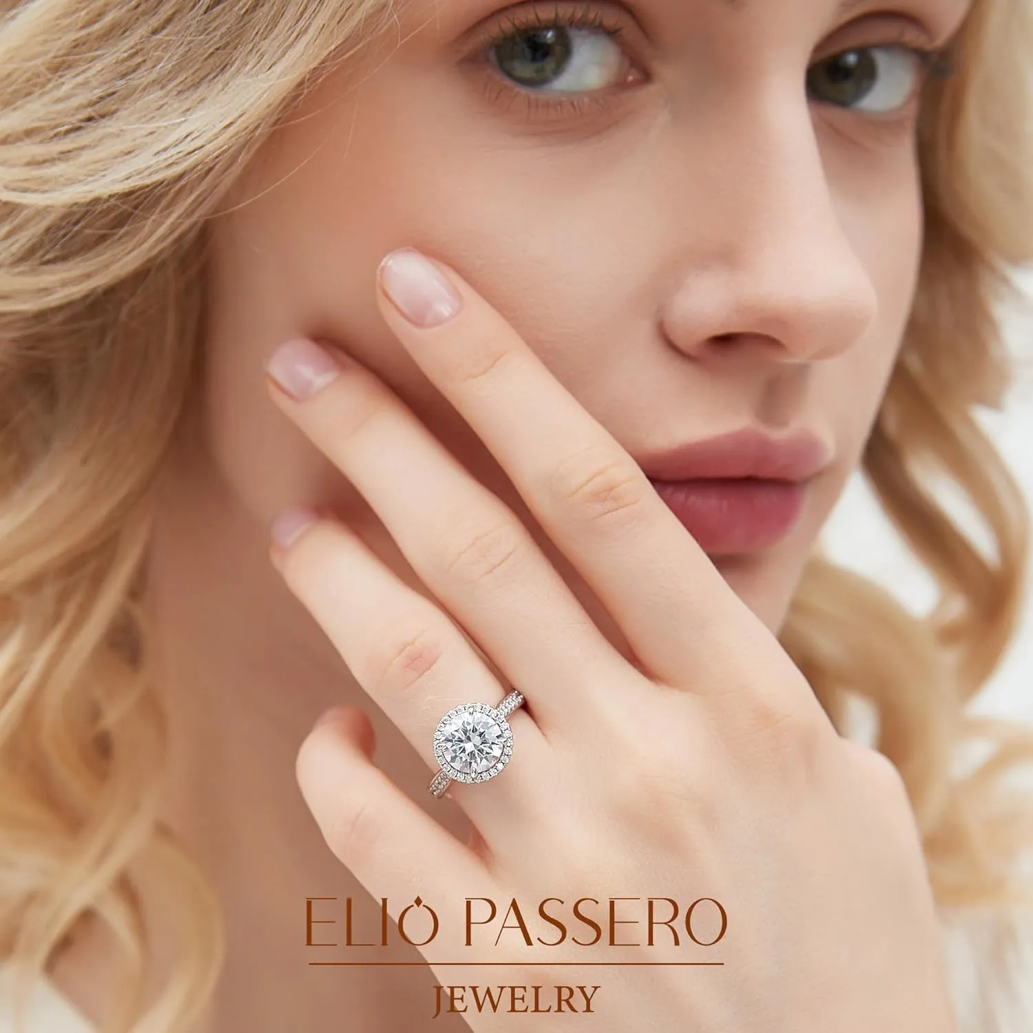 Moissanite Engagement Rings for Women 925 Sterling Silver with 18K Gold Plated Round Sparkle Rings for her D Color VVS1 Clarity Wedding Band Moissanite Ring 1.5/2/3/4CT