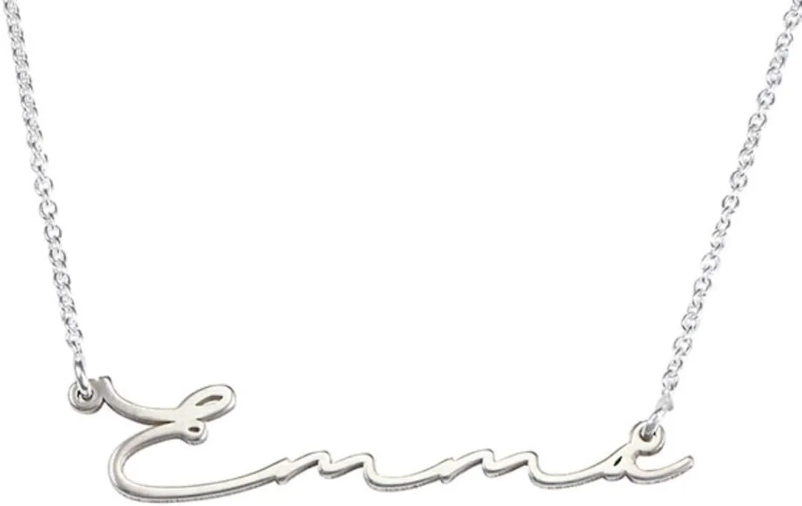 MYKA - Signature Style Name Necklace - Custom Your Own - Gift for Christmas, Birthday - Jewelry for Her, Women (EMMA: Sterling Silver)