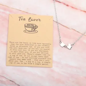 MYOSPARK Have a Cuppa Necklace Teapot and Teacup Necklace Tea Party Gift For Tea or Coffee lover Gift