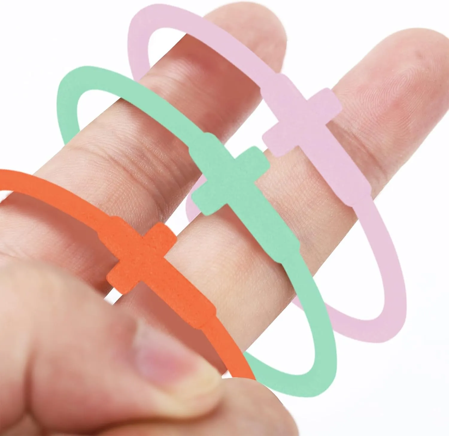 NEWITIN 15 Pieces Cross Bracelets for Women Silicone Cross Bracelet Family Friend Couple Jewelry Friendship Gift for Women Men