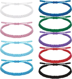NEWITIN 9 Pieces Tibetan Bracelet for Protection Adjustable String Bracelets Rope Braided Bracelet Family Friend Couple Jewelry Friendship Gift for Women