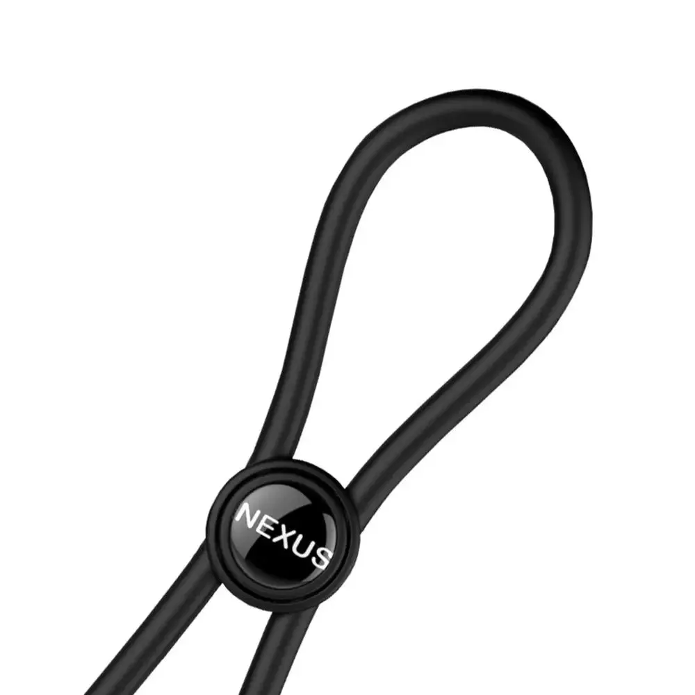 Nexus Forge Black Adjustable Silicone Cock Ring for Him
